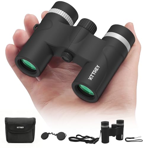 Binoculares compactos 8x21 para adultos y niños, negros miniatura 1