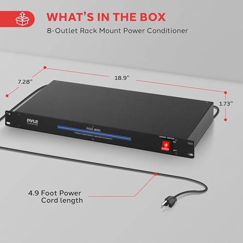 Pyle PCO800 8-Outlet Rack Mount Power Conditioner thumb #6