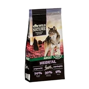 Dehner Wild Nature Hundefutter Heidetal, Trockenfutter getreidefrei / zuckerfrei, für ausgewachsene Hunde, Kaninchen, 4 kg