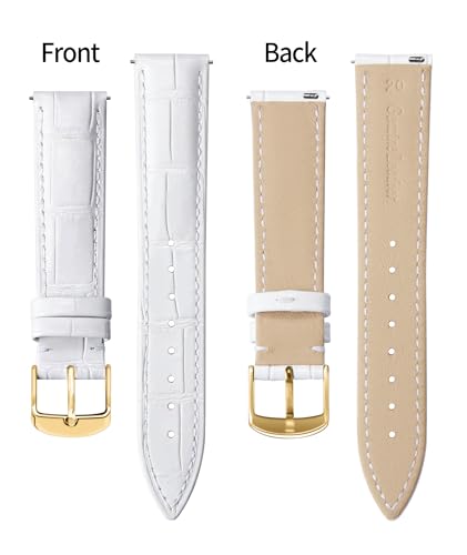 Image of BINLUN Leather Watch Band Genuine Calfskin Replacement Watch Strap Quick Release Crocodile Pattern 10 Colors 13 Sizes for Men Women(10mm,12mm,14mm,16mm,17mm,18mm,19mm,20mm,21mm,22mm,23mm,24mm)