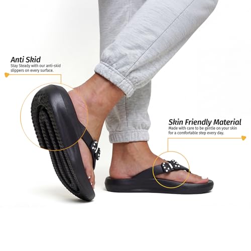 Image of YOHO PILO Slippers for Women | Lightweight & Waterproof Monsoon Footwear | Stylish & Comfortable Chhapal | Soft Orthopedic Flip-Flops, Daily Use Bathroom Slippers