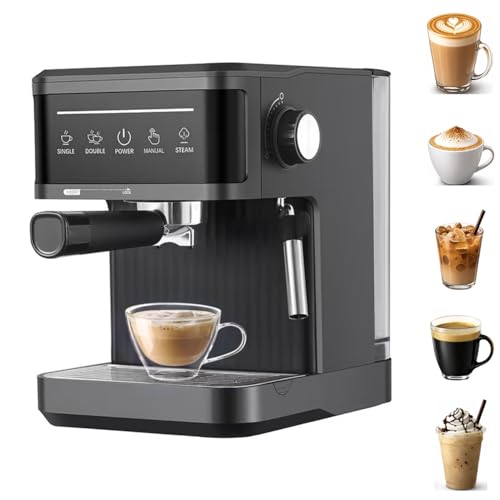Image of Coffee Maker Machine for Home & Office | Espresso Coffee Machine with Milk Frother Steam Wand, Touch Controls & Temperature Control | Coffee Maker for Cappuccino, Latte, Americano & Mocha
