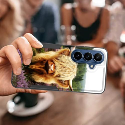 Vobber for Galaxy A57 5G Case,Heavy Duty Dual Layer Hybrid Hard PC Soft Rubber Shockproof Protective Rugged Bumper Case for Samsung Galaxy A57 5G 6.7 Inch 2026,Highland Cow - image 7