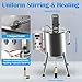 15L/4gal Heating Mixing Filling Machine, Manual Lipstick-Filling Machine with Stirrer, 0-300℃ Temperature Adjustable, Paste Liquid Stirring Tank Filler for Lipstick, Candle, Shoe Polish, Wax