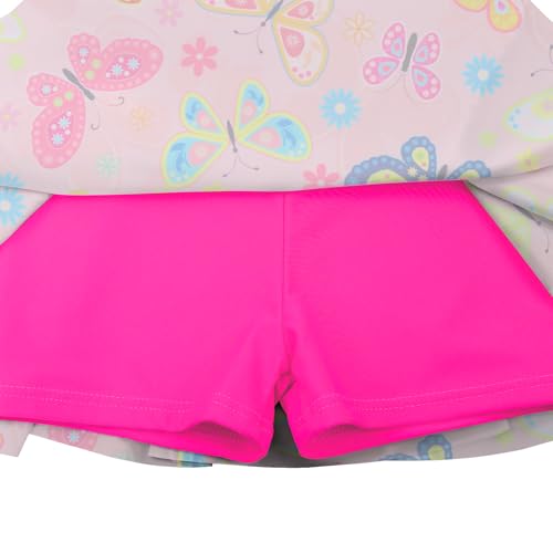 Image of BAOHULU Toddler Girls Swimsuit One Piece Cute Floral Dress Swimwear 3-8 Years