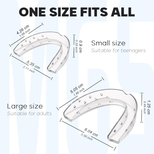 KOHEEL MGS Ultra-Thin Mouth Guard for Teeth Grinding, Professional-Fit Night Guard for Clenching, Comfortable Dental Guard, 4 Count (Large & Small)