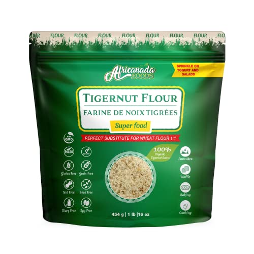 All-Natural Tigernut Flour – Gluten-Free, Paleo & Vegan Friendly | Ideal for Baking, Smoothies, Yogurt & Salads | 454g (1 lb)