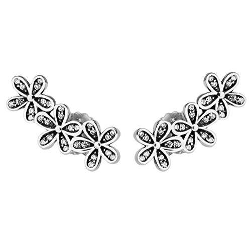 Preisvergleich Produktbild CHICBUY Frühling blendend Gänseblümchen Blumen Ohrstecker für Frauen Authentische 925 Sterling Silber Modeschmuck