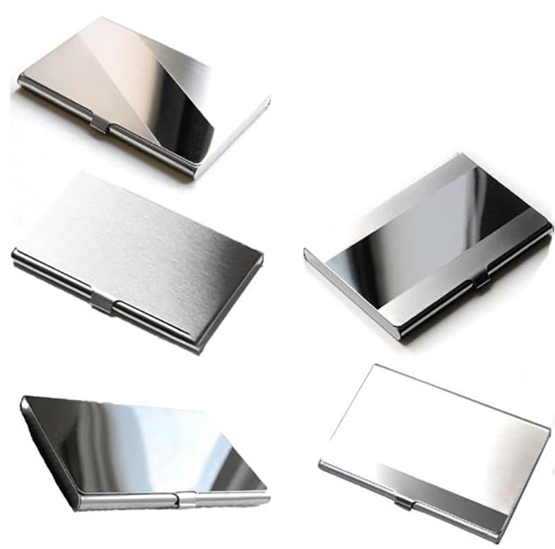 Metal Business Card Holder for 10-15 Business/ID Card Stainless Steel Card Case Slim Purse Name Card Pocket Men and Women Gifts Silver3