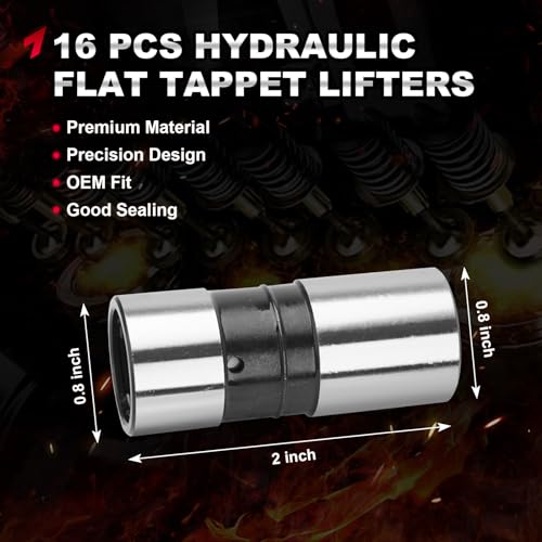 Temsone QMG004-HX Tmesone 16Pcs Hydraulic Flat Tappet Lifters Compatible thumb #2