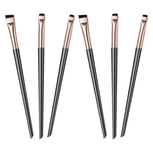 Baluue Juego de 6 Pinceles de Maquillaje de Ojos para Mujer Diseño Compacto y Portátil, Brochas de Nylon y Abs Fáciles de Llevar Que Ahorran y Esfuerzo
