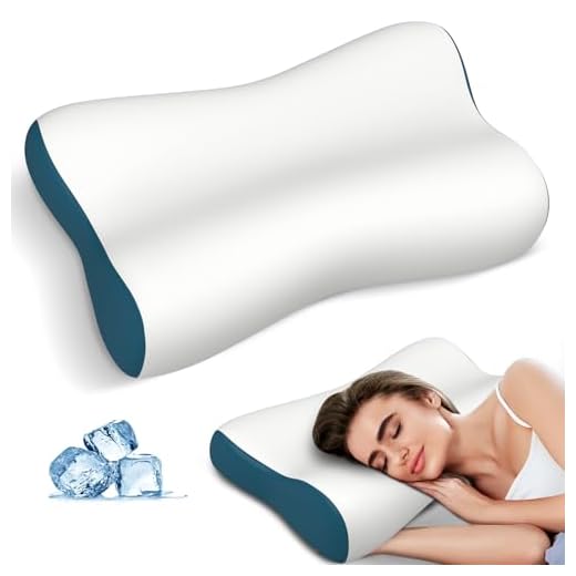 Cervical Neck Pillow for Pain Relief, Contour Memory Foam Pillows for Sleeping, Ergonomic Pillow Orthopedic Cooling Pillow Bed Pillow Neck Support for Side Back Stomach Sleepers