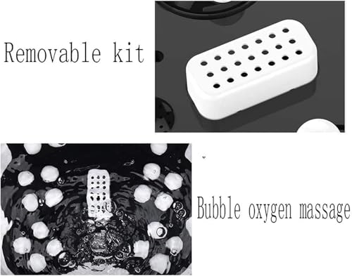 Foot Spa, Masajeador Eléctrico para Pies con Calor, Burbujas, Control de Temperatura, Luz Roja, Rodillos Ergonómicos y Puntos de Masaje por Acupresión, Alivia y Relaja Pies Cansados miniatura 6