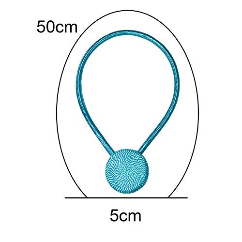 Alzapaños para cortinas sin agujeros OUdini solución magnética azul para salones y dormitorios 4