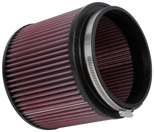 Image of K&N High-Flow Original Lifetime Universal Clamp-On Air Filter: High Performance, Premium, Washable: Flange Diameter: 1.75 In, Filter Height: 5 In, Flange Length: 0.625 In, Shape: Round, RU-0360