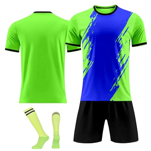 Kit de fútbol personalizado para niños y adultos, camisetas y pantalones cortos de fútbol personalizados con el logotipo del equipo, 1-verde, Taille unique