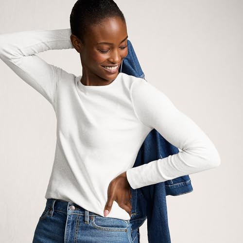 Image of Lands' End Women's Cotton Rib Knit T-Shirt