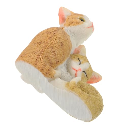 Statue de chat décorative figurine pour décor intérieur jardin féerique