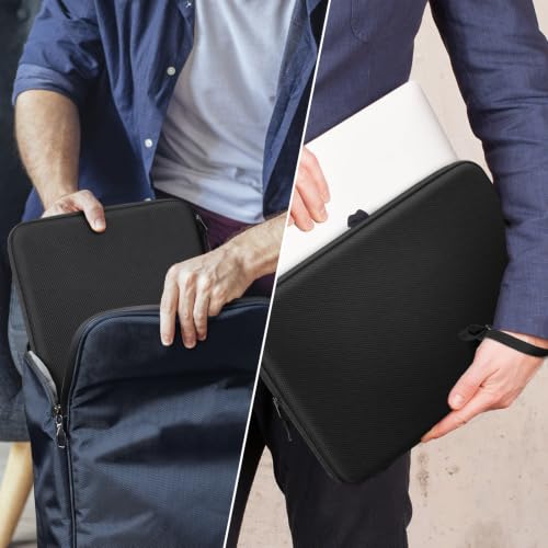 Image of FINPAC Hard Laptop Sleeve Case for 15.3-inch MacBook Air M3 /M2, 16-inch MacBook Pro M3 /M2 /M1 Pro /Max, Waterproof Case for Surface Laptop /Book, Black