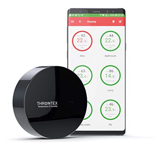 Super Brands Throntex Wireless Thermometer/Hygrometer  Direct WiFi Connection with Text Message & Email Alarms 
