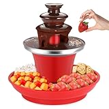 Mini Chocolate Fondue Fountain, Mini Chocolate Melting Pot, MIni Warmer Machine for Milk Chocolate, Cheese, Butter, Candy