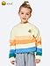 B.DCUK Boys Girls Sweaters Cute Cartoon Yellow Duck Colorblock Crewneck Long Sleeve Knit Pullover Winter Tops for Toddler to Big Kids Beige Size 3T