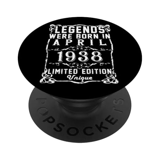 Cumpleaños Abril 1938 Edición Limitada Regalo April PopSockets PopGrip Intercambiable