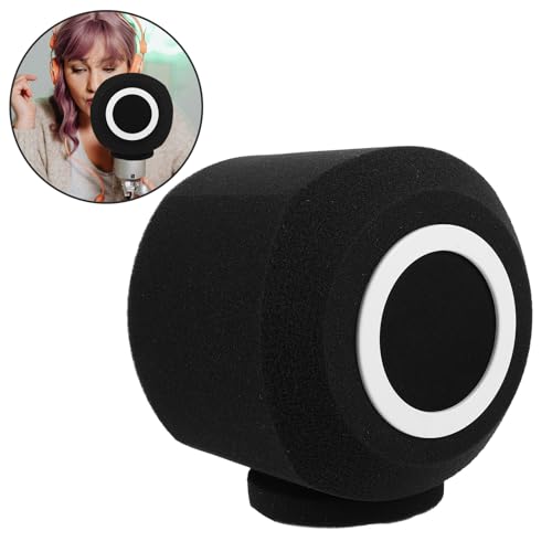 Filtro antipop para micrófono de espuma negra con reducción de ruido para calidad de audio 7