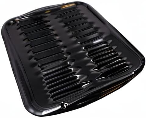 Miniatura 4 de KITCHEN BASICS 101 Sartén y parrilla de porcelana de repuesto para Whirlpool 4396923, color negro