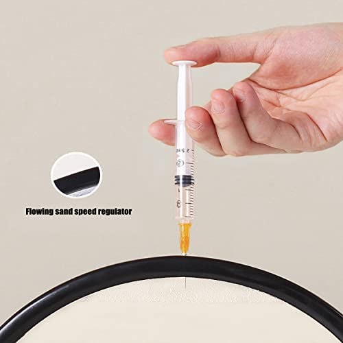 RCQD Sandbilder zum Drehen 3D Sanduhr - Sandbild Geschenke Sanduhr Deko 3d sanduhr tiefsee-sandlandschaft Aesthetic für Büro Wohnzimmer Schreibtisch Erwachsene Kinder (Golden, 12’’)