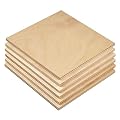 6MM 1/4" x 6 x 6 Baltic Birch Plywood – B/BB Grade (Package of 6) Perfect for Arts and Crafts, School Projects and DIY Projects, Drawing, Painting, Wood Engraving, Wood Burning and Laser Projects