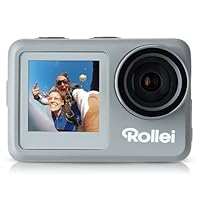 Rollei Action-Cam 9s Plus I 4K 60fps Unterwasserkamera mit Selfie-Display, Bildstabilisierung, Zeitraffer, Slow-Motion, Loop Funktion I Wasserdicht bis 10m, 65,5 x 43,8 x 26,5 mm