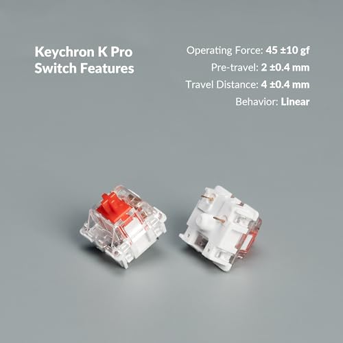 Image of Keychron K4 Pro QMK /VIA Bluetooth Wireless Mechanical Keyboard, 96% Layout Custom Programmable Gaming Keyboard with White Backlit, Hot-Swappable K Pro Red Switch for Mac Windows Linux - White