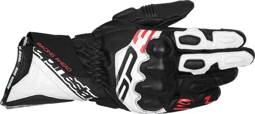 Alpinestars Sp-3 Motorrad Handschuhe, schwarz/weiß/neon-rot, 3XL