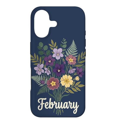 February Birth Flower Violet & Primrose Floral Birthday �X�}�z�P�[�X iPhone 17 �p