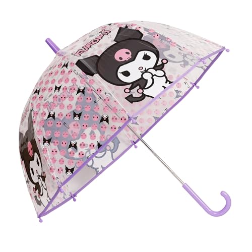 Kids Licensing Regenschirm, transparent, 46 cm, Glockenform, 46 cm, Kuromi