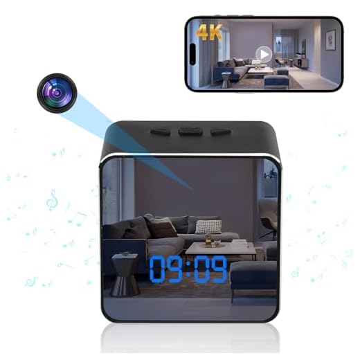 Hidden Camera Bluetooth Speaker, 4K HD WiFi Hidden Camera Clock with Video Night Vision Motion Detection, Clock Camera Spy Cam, Hidden Cameras for Home Security Indoor