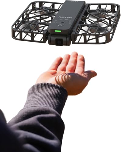HOVERAir X1 Drone avec Camera, Drone Suivez-Moi avec Contrôle Mains Libres, Mine Drone avec Vidéo HDR, Trajectoires De Vol Intelligentes, Décollage de la Paume de la Mains Libres, Noir (Standard)