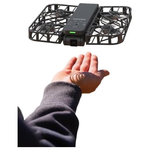 HOVERAir X1 Drone avec Camera, Drone Suivez-Moi avec Contrôle Mains Libres, Mine Drone avec Vidéo HDR, Trajectoires De Vol Intelligentes, Décollage de la Paume de la Mains Libres, Noir (Standard)
