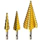 Spiralnut Stufenbohrer Set 3Pcs HSS Stufenbohrer Bohrersets Kegelbohrer Konusbohrer Metallbohrer Bohrer Satz Für Metall, Messing, Holz 4-12mm/4-20mm/4-32mm