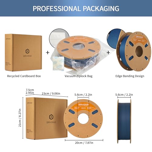 Image of ERYONE Matte PLA Filament for 3D Printer, Filament 1.75mm + /- 0.03mm, 1kg (2.2LBS) /Spool, Navy Blue