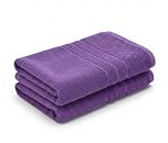 A & B TRADERS Pack of 2 or 4 Big Large Jumbo Bath Sheets Towels Soft Cotton Prime Egyptian Bale Sets (Purple, 2)