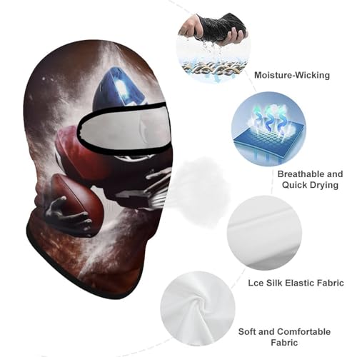 Balaclava de fútbol americano para hombre y mujer, máscara facial de protección solar, transpirable, cubre todo el cráneo para senderismo, ciclismo, running y conducción miniatura 3