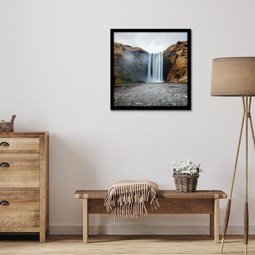 Americanflat 25x25 Picture Frame with Polished Plexiglass - Epic Collection - Square Picture Frame with Engineered Wood - Wide Photo Frames for Wall display - Black