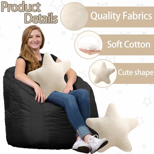 YISKY Stern Plüsch Kissen für Kinder, Flauschiges Stern Dekokissen für Wohnzimmer, Sofa und Schlafzimmer