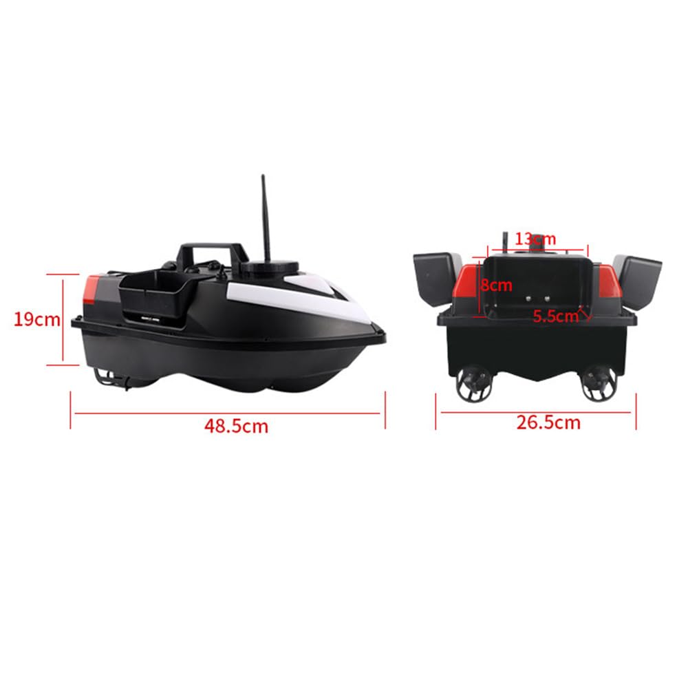Kavolet Barco de Cebo de Pesca con GPS, Barco de Pesca RC, 500 m, Barco de Cebo teledirigido, localizador de Peces, Regreso automático, Barco de anidación Impermeable con Motores Dobles