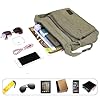 JAKAGO Messenger Shoulder Bag 13 Inch, Multi Pockets Canvas Crossbody Bag for Men/Woman,Casual Lightweight Satchel for Travel Outdoor Hiking Working Daily Use (Green) #5