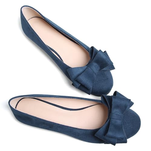 Image of TN TANGNEST Women Fashion Bowknot Flats Comfort Pointed Toe Dress Shoes