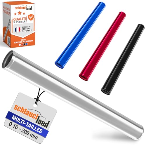 60cm TUBE ALUMINIUM EXT-Ø 76mm droit argent TUYAU coloré polie | SÉLECTION COULEURS & TAILLES | Alu Conduite Durite Universel Essence Diesel Carburant Eaux...