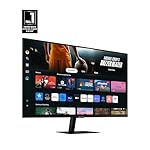 SAMSUNG 32-Inch M7 (M70D) Series 4K UHD Smart Monitor with Streaming TV, Speakers, HDR10, USB-C, Multiple Ports, Gaming Hub, SolarCell Remote, Vision Accessibility Tools, LS32DM702UNXGO, 2024, Black - Image 2